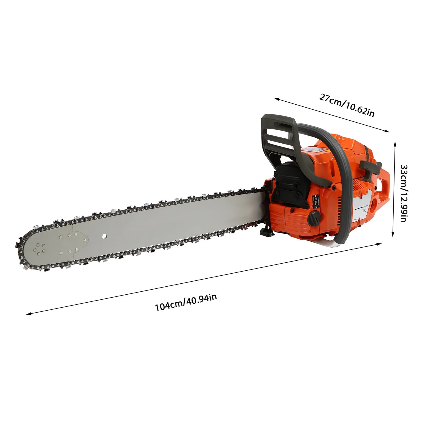 Gasoline Power Chain Saws 24 inch Guide Bar 2 Cycle 65/72cc Gas Chainsaw Farm Garden Cutting Wood Crankcase Hand Pull Start