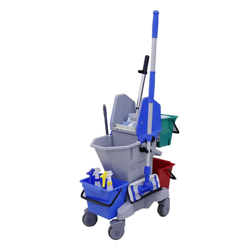 Wholesale Restaurant Service Multifunction Hotel Plastic Housekeeping Serving Folding Cleaning Trolley Janitorial Cart