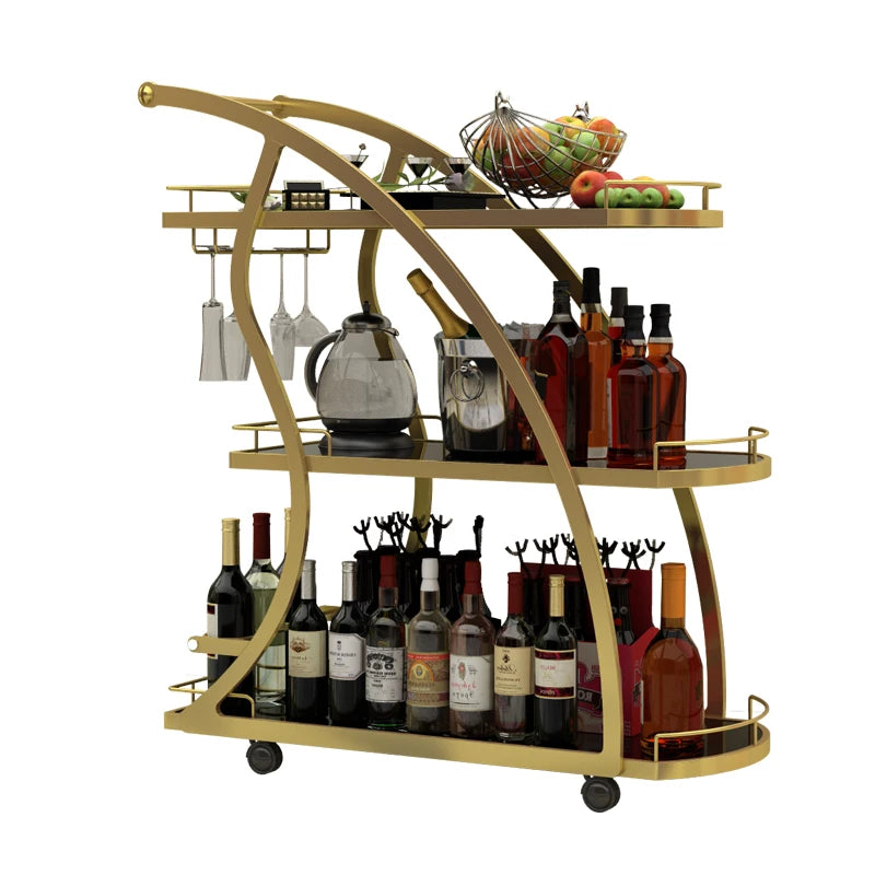 Dining Trolley Wheeled Cart Small Janitorial Cocktail Mini Bar Hotel Cleaning Wagon Housekeeping Rolling Side Espejo Tool Large