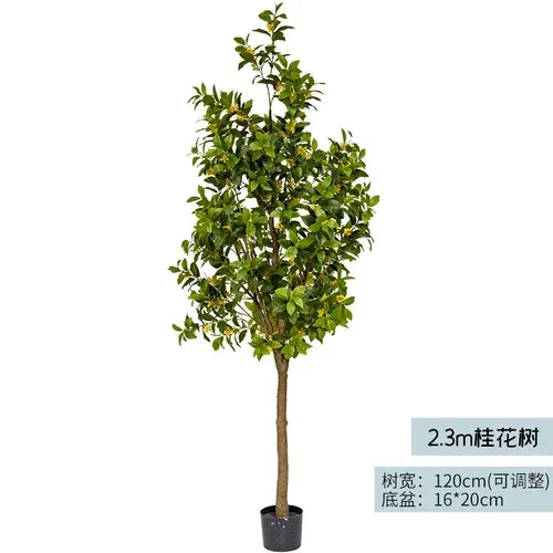 Osmanthus Tree Green Plant Fake Trees Potted Indoor Living Room Landscape Floor Bionic Bonsai