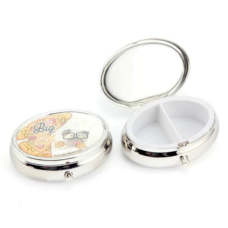 1000pcs Metal Pill Box Organizer Medicine Organizer Container Case Round Jewellery Storage Pocket Portable