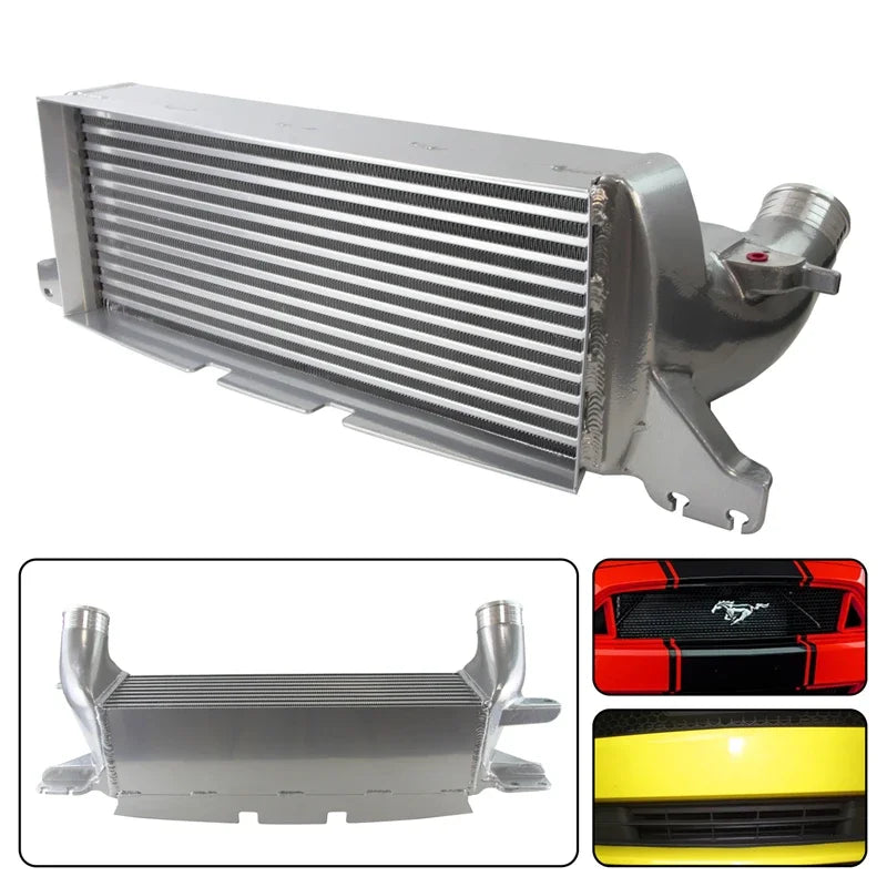 Tuning Competition Intercooler  EVO1 Fits For F*ord Mustang 2.3L EcoBoost 2015 + Silver/Black