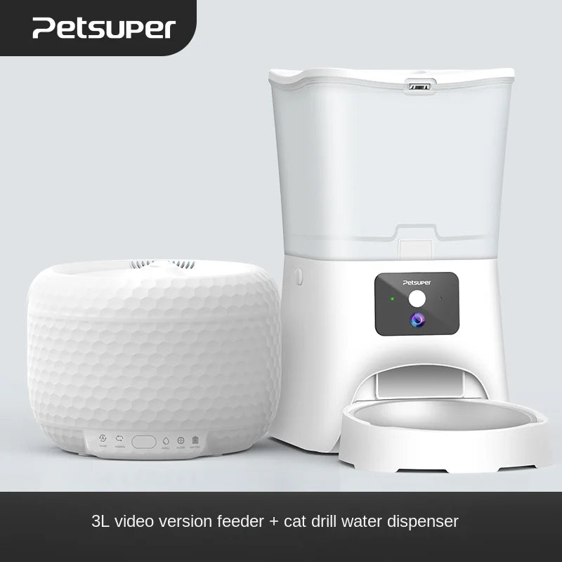 Automatic Water Dispenser Video Automatic Feeder Cat Food Bowl Intelligent Timing Dog Food Feeder Small Animal Supplies