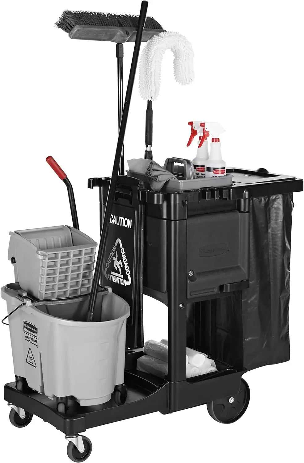 Products-1861430, Executive Series Janitorial and Housekeeping Cleaning Cart with Locking Cabinet, Wheeled