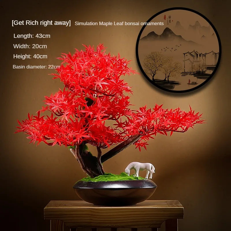 Simulation Welcome Pine Bonsai Plants Small Tree Flower Pots Fake Plants Bedroom Table Decoration Flower Pots Garden Decoration