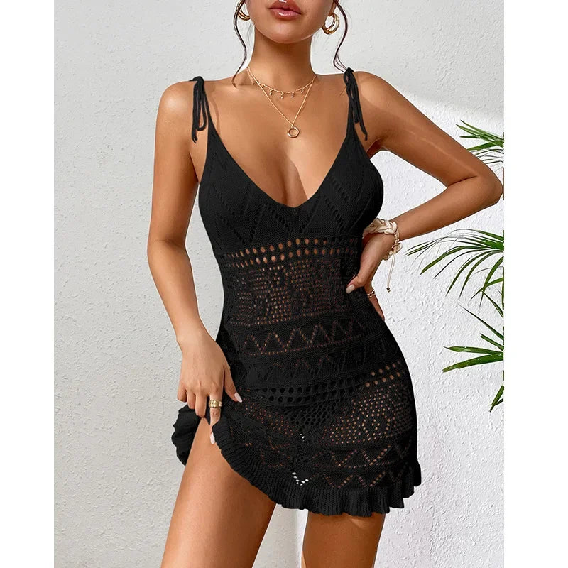 Swimming Wear for Womens Crochet Dresses See-through Beachwear Swimsuit Woman Bathing Suit Beach Cover Up Vacation Outfits Women