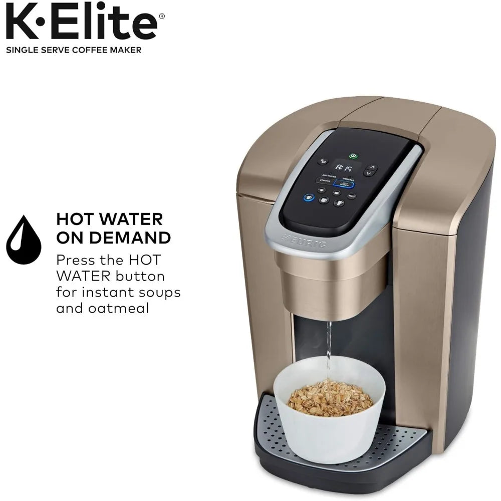 Keurig K-Elite Single Serve K-Cup Pod Coffee Maker, Brushed Gold 2024 New