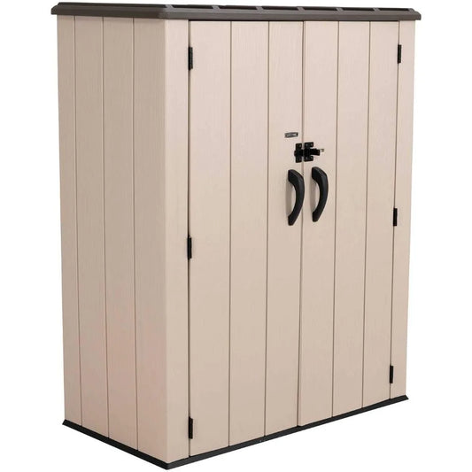 Storage Shed Lifetime Vertical Storage Shed with Desert Sand Finish and Weather-Resistant Walls for Compact Sheds & Storage