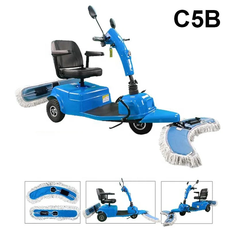 Tanjie C5 Floor Electric Scrubber Machine Cheap Price Cleaning Sweeper Machine with Trash Can Mop