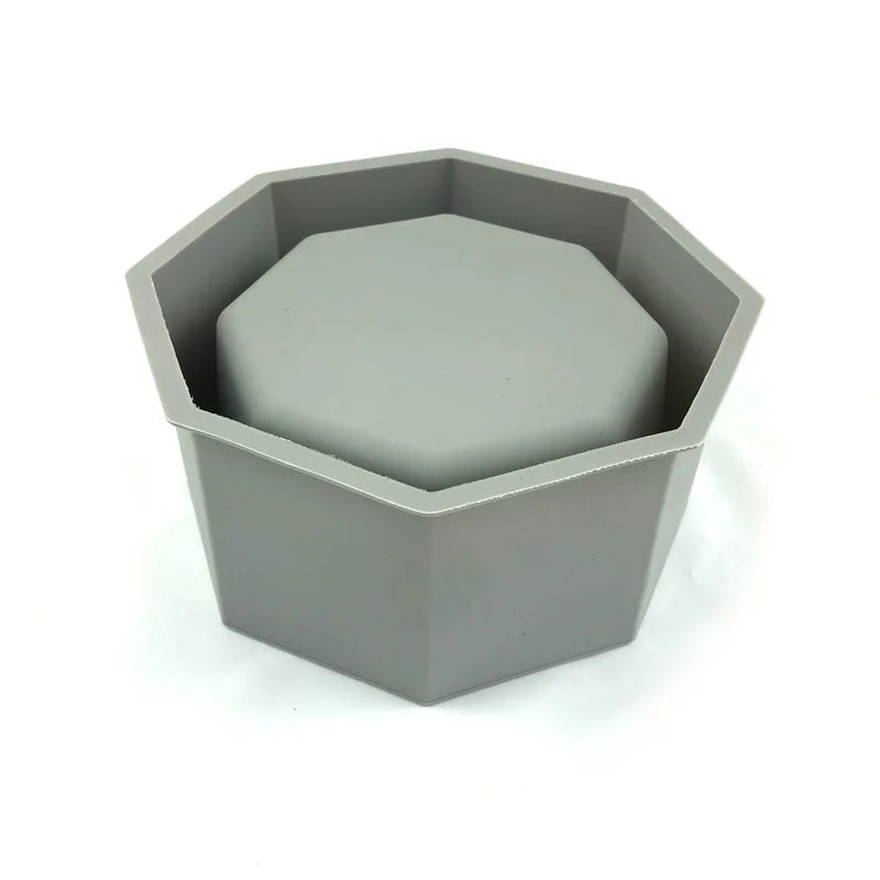 Large Flower Pot Silicone Mold for DIY Hexagonal Concrete Mold Mirror Crystal Epoxy Clay Mold Home Decoration for Resin