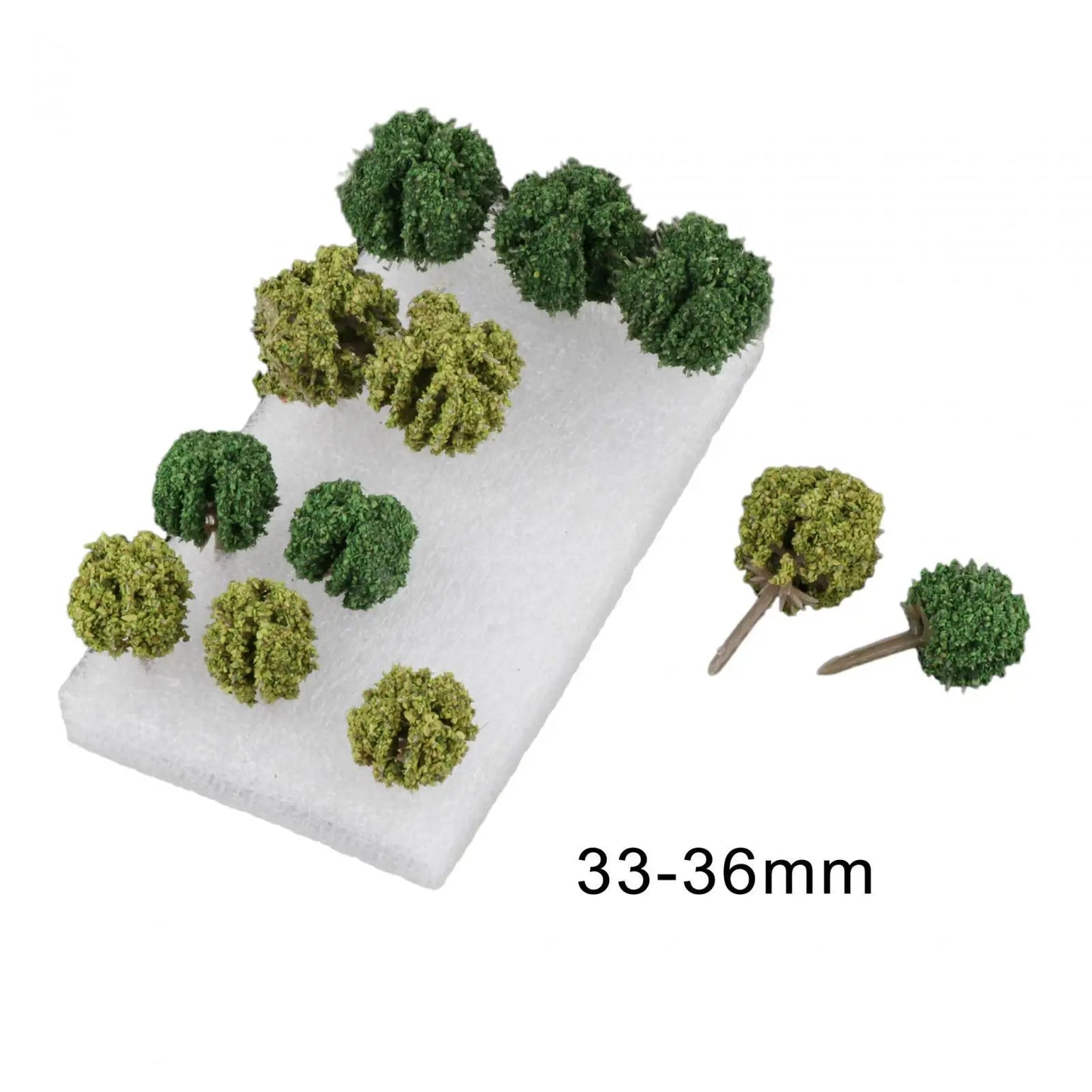 12Pcs Model Trees Props Decorations Architecture Trees Diorama Supplies for Building DIY Projects Railroad Dollhouse Landscape