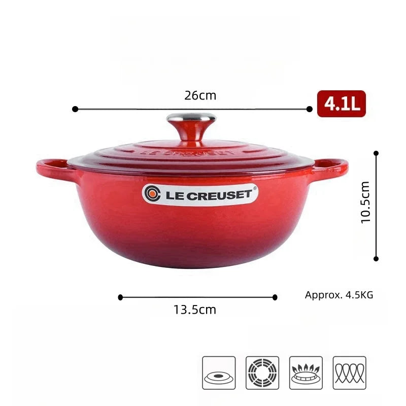 Deep Burner Momiji Cast Iron and Enamel Stir Fry Pan Soup Pot Stew Pot Skillet  pots for cooking