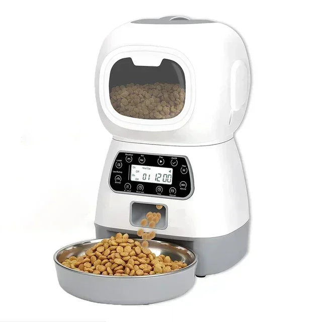 Automatic Pet Feeder Cats Water Dispenser Wifi Remote Cat Water Fountain Cat Food Dispenser Stainless Steel Dog Bowl