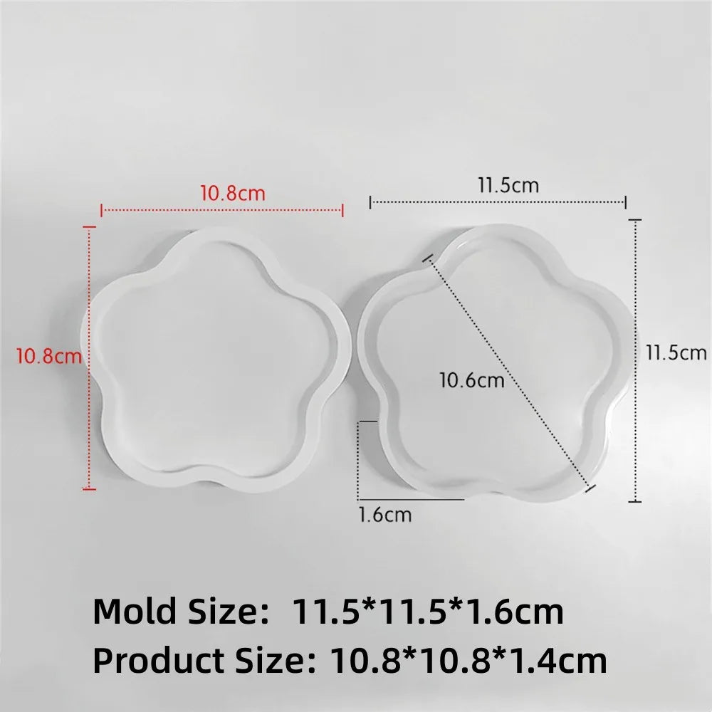 Geometry Tray Cement Silicone Molds DIY Flower Pot Concrete Plaster Mould Ashtray Coaster Crystal Mould Gypsum Mold Home Decor