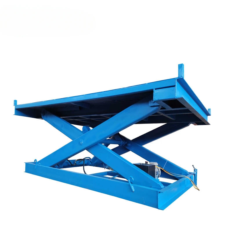 1000kg 1m 3 meter floor hydraulic freight scissor lifter electric cargo goods materials pallet trailer lift platform in china