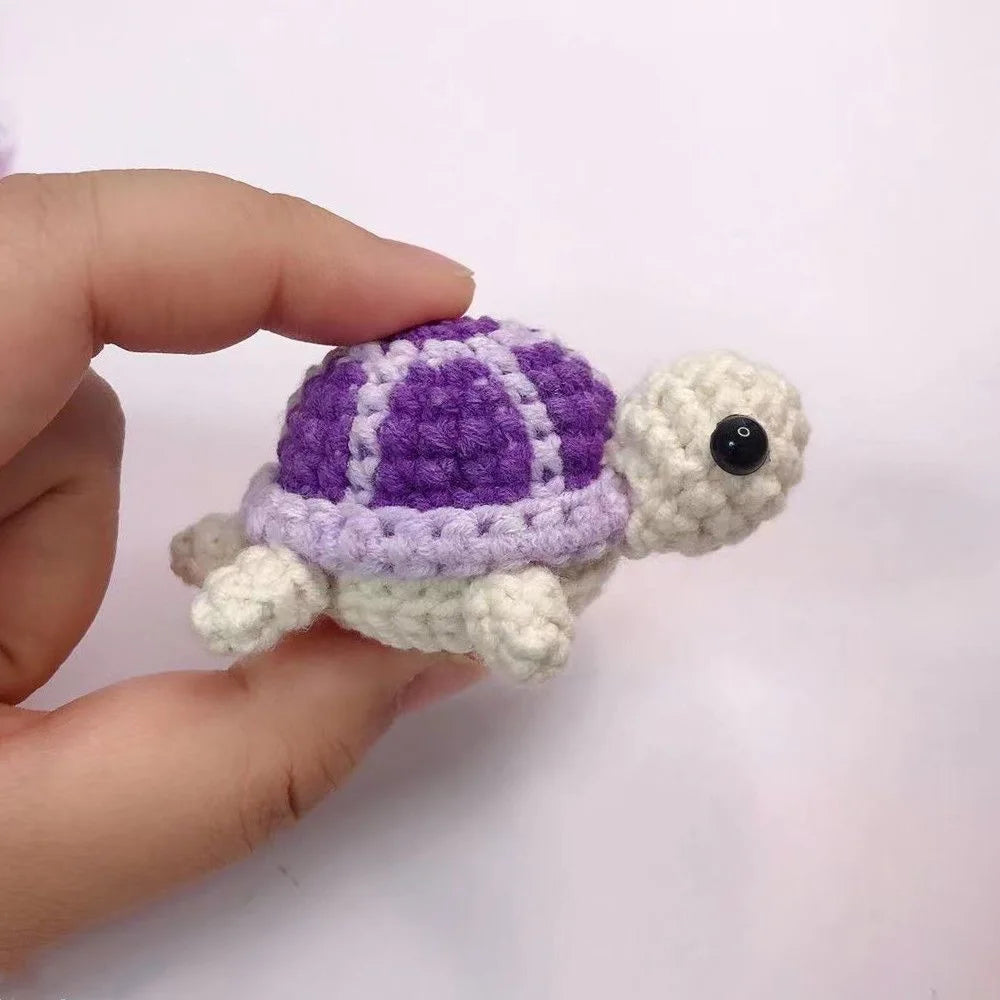 Handmade Knitting Crafts Sea Turtle Keychain Yarn Hook Materials Kit DIY Amigurumi  Wool Crochet Backpack Hanging Birthday Gifts