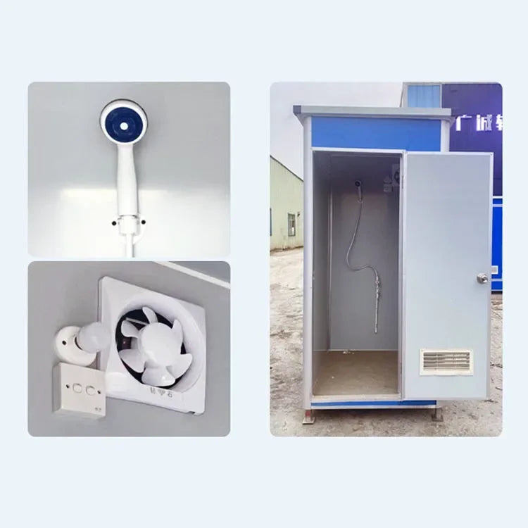 1WinFairPortable Outdoor Prefab Bathroom Unit Composting Mobile Shower And Toilet Cabin Portable Movable Toilet