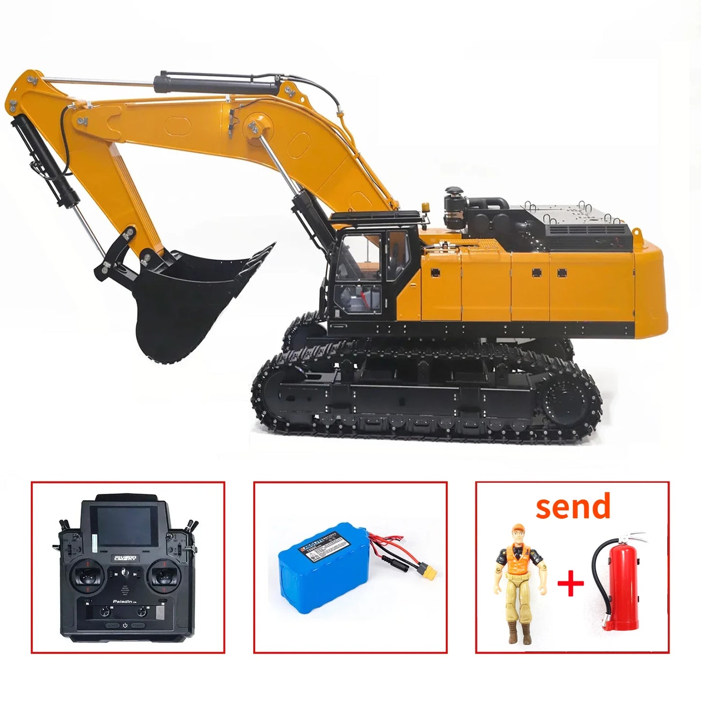 KABOLITE SY980H RC Excavator 1/14 K980 Hydraulic RC Excavator Metal Model Heavy Engineering Remote Control Car Adult Toy