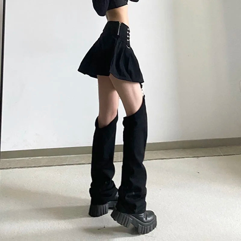 Goth overalls mini skirt y2k detachable loose mini skirt summer vintage street women's skirt korean style casual dress punk 2022