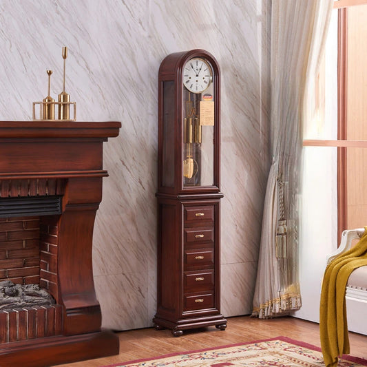 The Grandfather Clock Mechanical Living Room Solid Wood Rosewood Copper Luxury American and European Style Model 1 M