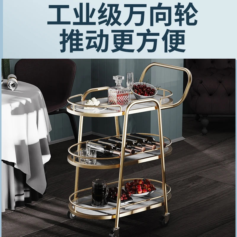 Iron Trolley Cleaning Cart Housekeeping Free Shipping Janitorial Stainless Steel Bar Carrying Large Wheeled Espejo Drink Luxury