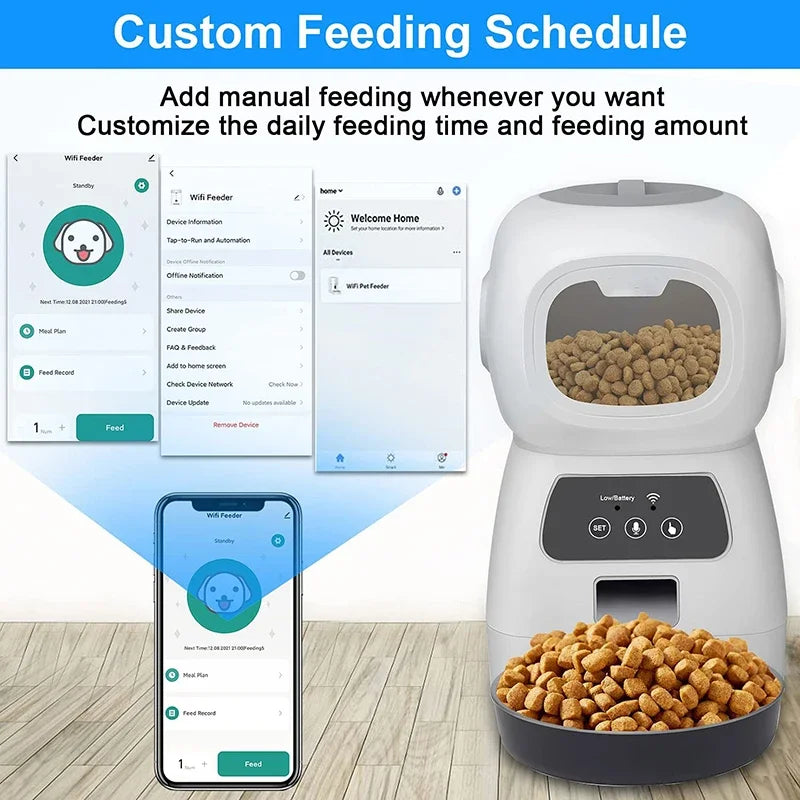 Automatic Pet Feeder Smart Food Dispenser For Dog Cat Bowl Timer Robot Pet Feeding Water Dispenser Auto Sensor Cat Fountain