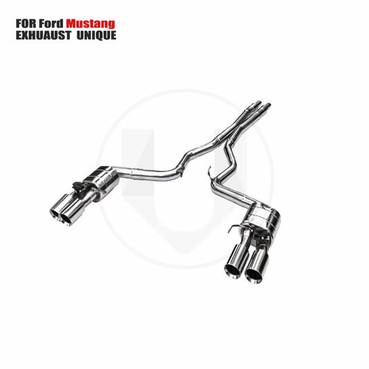 UNIQUE Stainless Steel Exhaust System Performance Catback is Suitable for Ford Mustang 3.7T  Car Muffler