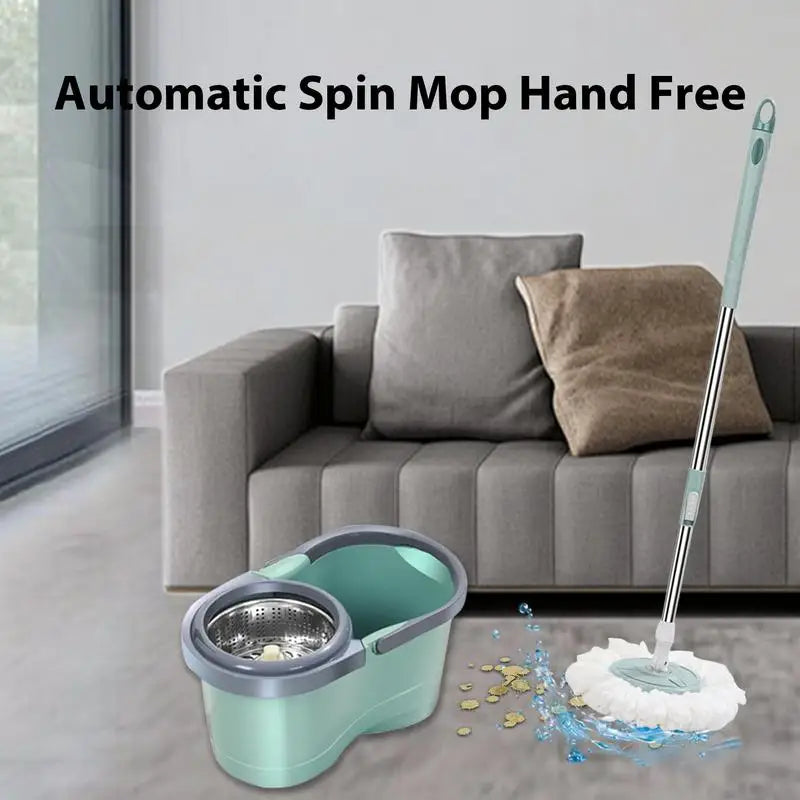 Spin Mop And Bucket Set Rotatable Automatic Dewatering Broom Mop  Floor Cleaning Tools  Household Kitchen Livinmg Room Clean Mop