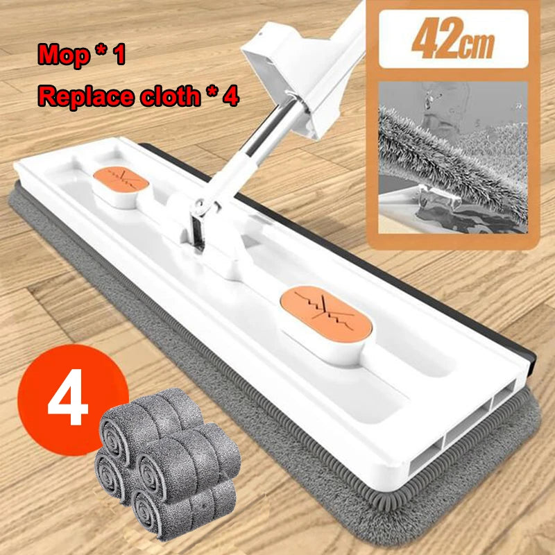 New Style Large Flat Mop Self-contained Slide Microfiber Floor Mop Wet and Dry Mop For Cleaning Floors Home Cleaning Tools