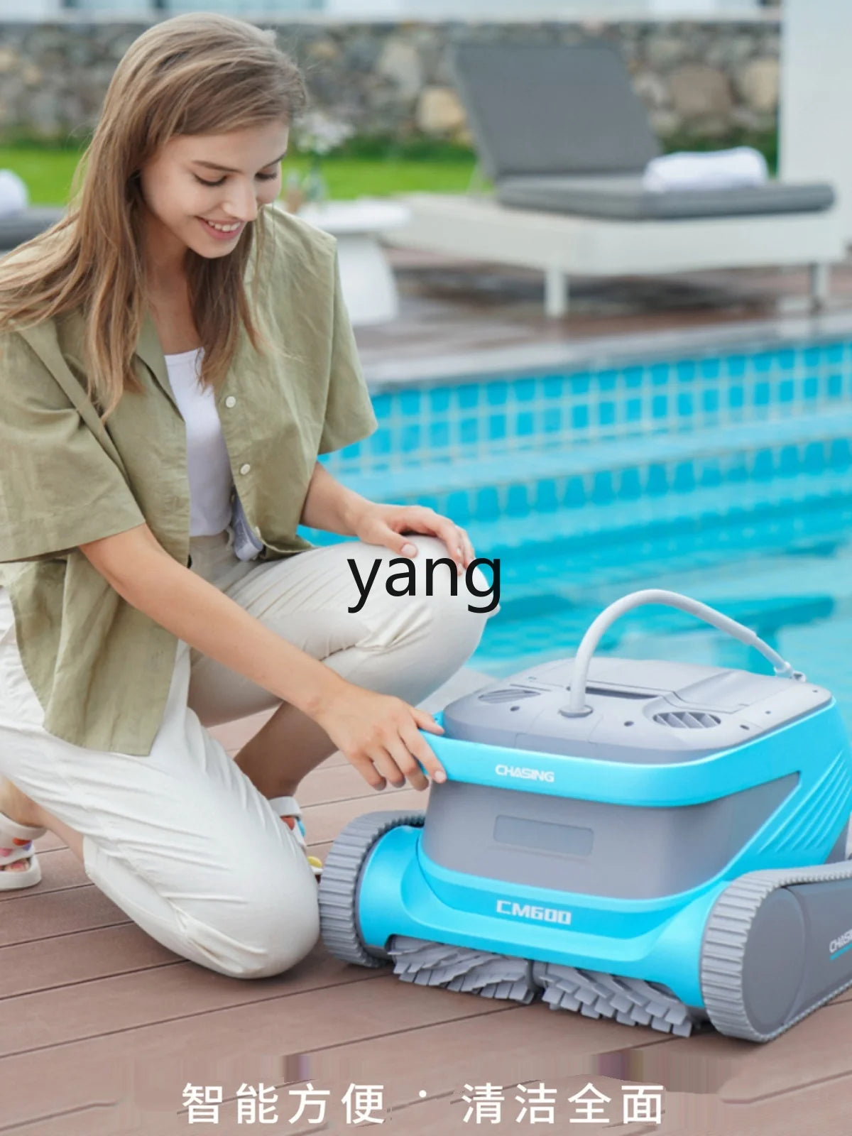 Yjq Swimming Pool Pool Cleaner Automatic Wall-Climbing Underwater Unmanned Cleaning Robot Pool Bottom Vacuum Cleaner