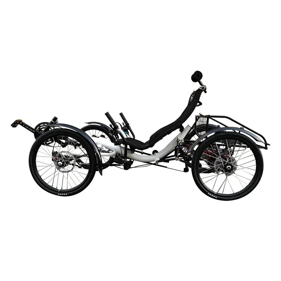 Comfortable Long-Distance Traveling TrikExplor 420E Electric Bafang 500W Motor Touring Recumbent Quad Bicycle