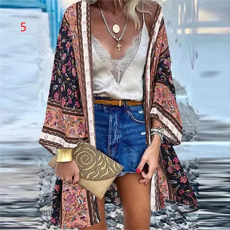 Bikini Cover Up Cardigan Swimsuit Woman Beach Cover Up Swimwear Women Long Sleeved Kimonos Beachwear