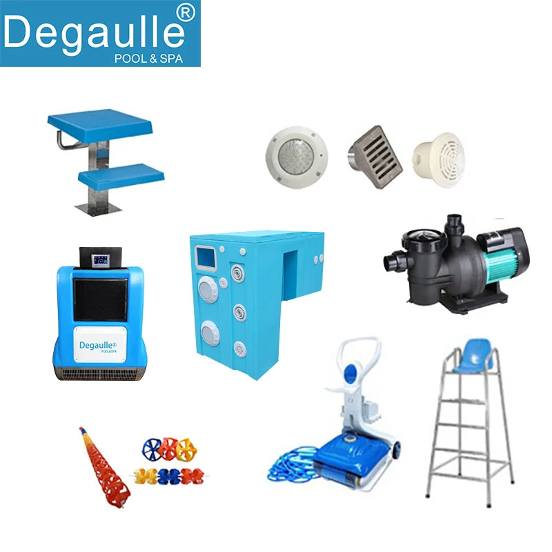 Swimming pool equipment factory accessories fittings with swimming pool water pump pool set