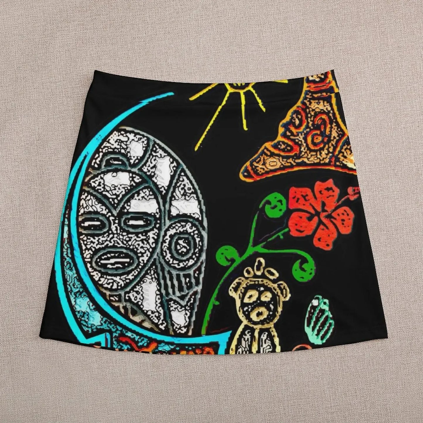 Atabey Goddess Taino Symbols Puerto Rico Mini Skirt japanese kawaii clothes luxury clothes women kawaii skirt japanese style