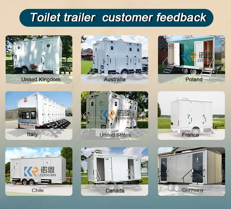 Portable Restroom Toilet Trailers High Quality Outdoor Container Vip Mobile Toilets Cabin Temporary Toilet Room With Shower