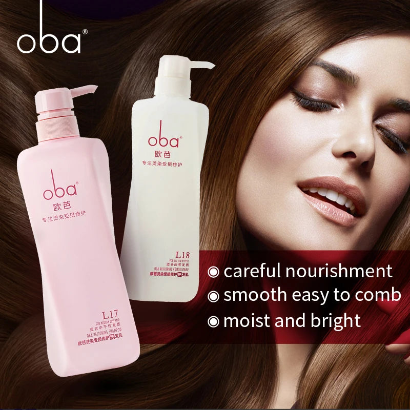 Oba Hair Care Salon Repair Damaged Gentle Cleaning Persistent Fragrance Shampoo And Conditioner Set For Women