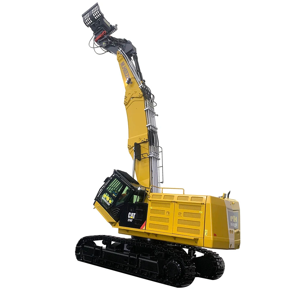 1/14 RC 4 Section Arm 374F Hydraulic Excavator Full Metal Model Upgraded Version Arm Detachable Excavator Model Toys