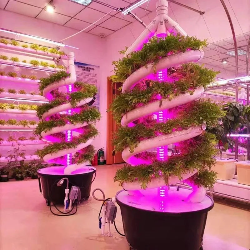 Greenhouse Garden Hydroponic Farm Spiral Planting System Indoor Smart Aerobic System Vertical Hydroponics Installation Planter