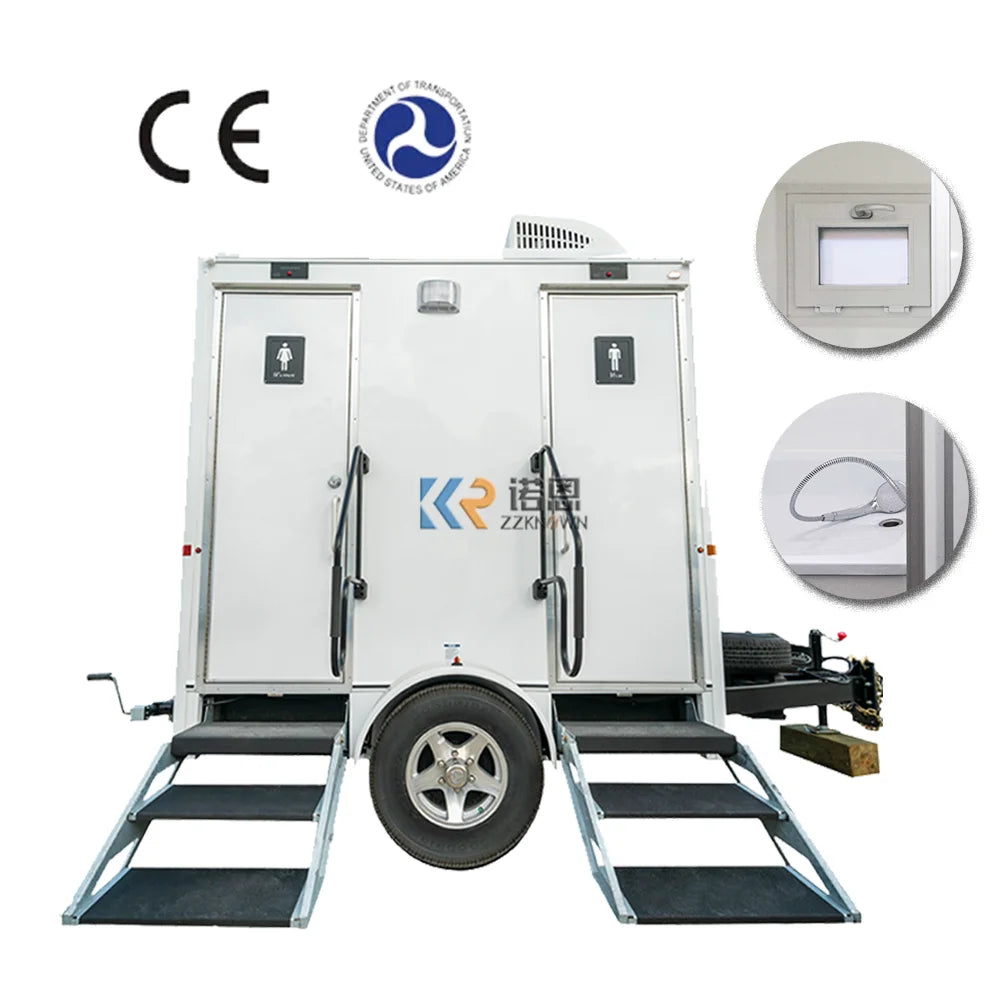 Portable Restroom Toilet Trailers High Quality Outdoor Container Vip Mobile Toilets Cabin Temporary Toilet Room With Shower