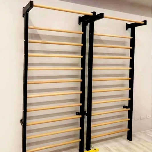 Wood Stall Bar, Swedish Ladder Suspension Trainer Yoga Club Rehabilitation Facilities Fitness Equipment