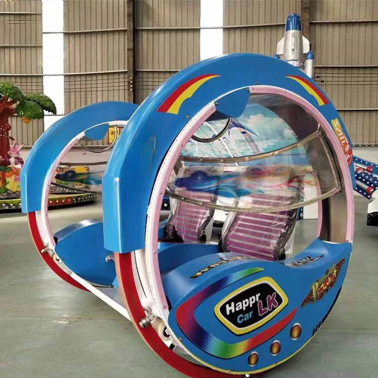 Kids Adult Shopping Mall Rotating Happy Rolling Swing Car Amusement Park Battery Balance Swing 360 Rolling Car