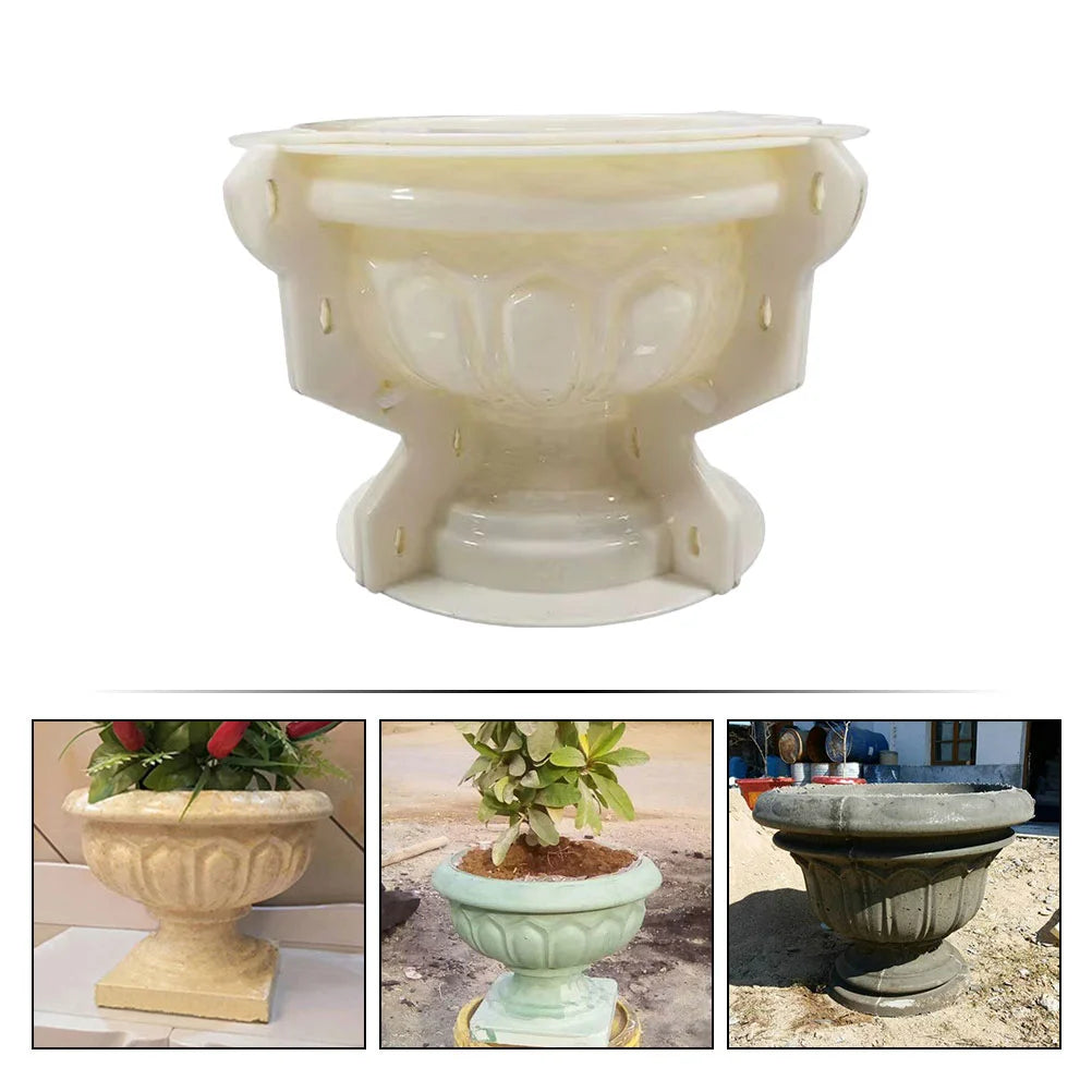 Concrete Planter Vase Molds Treasure Basin European Flowerpot Statue Form Bowl Pots