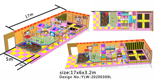 YLWCNN Customized Soft Indoor Playground Kids Trampoline Structure Park Sand Pool Ball Game Baby Play Equipment