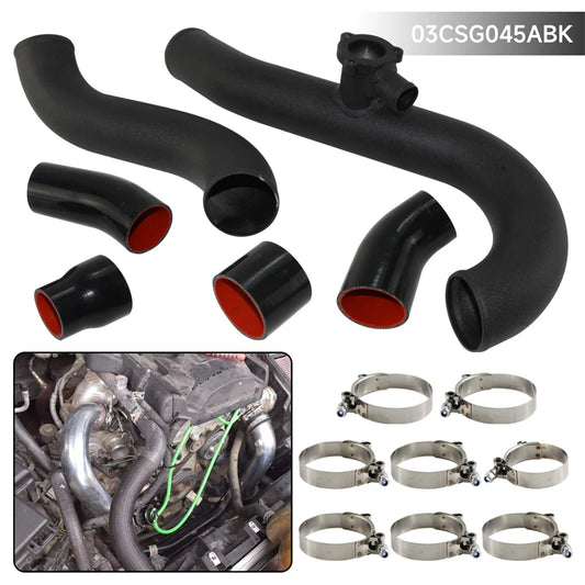 Intercooler Pipe Hose Kit Compatible Performance Fit for Ford Mustang 2.3L EcoBoost Petrol Convertible Coupe 2015-2022