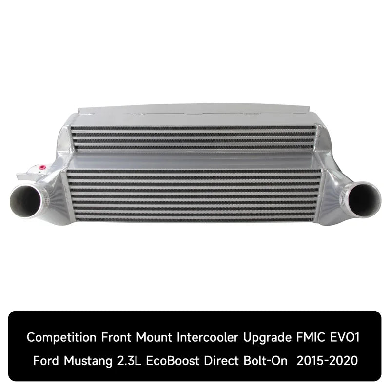 Tuning Competition Intercooler  Fits For EVO1 Ford Mustang EcoBoost  2.3L 2015-2020 Silver/Black