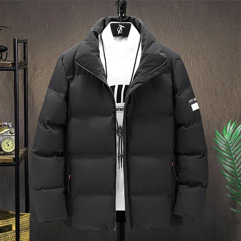 New Thicken Warm Cotton Jacket Men Winter Fashion Windproof Hooded Parkas Jackets High Quality Brand Leisure Jacket