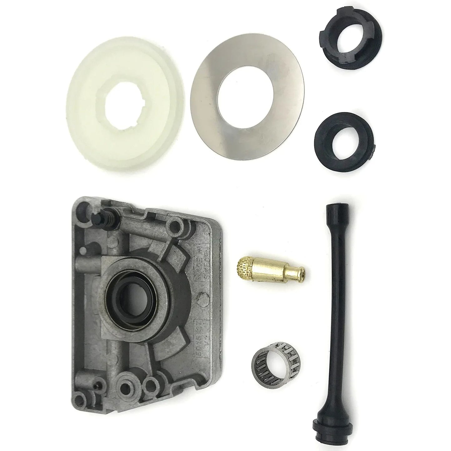 Oil Pump Worm Gear Dust Washer Hose Filter Kit Fit for HUSQVARNA 61 66 266 268 272 XP 266XP 268XP 272XP Chainsaw Parts