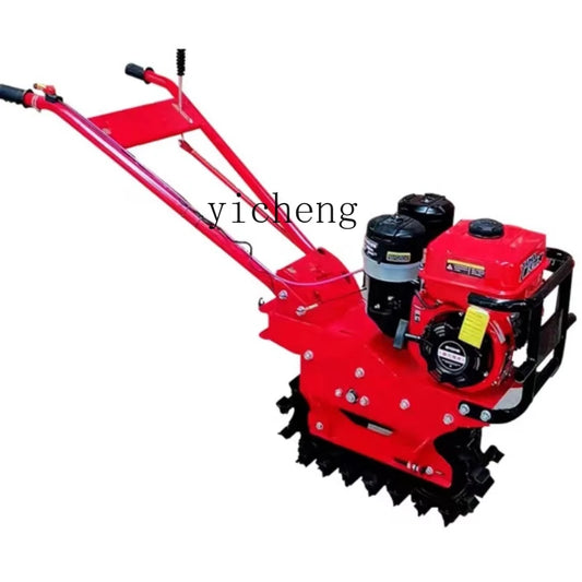 XL Caterpillar Track Mini-Tiller Ground Turning Machine Gasoline Diesel Furrowing Machine Multi-Function