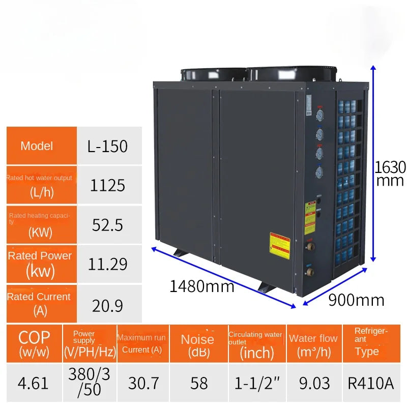 Swimming pool heating constant temperature air energy heat pump energy-saving heating equipment for shower water heater