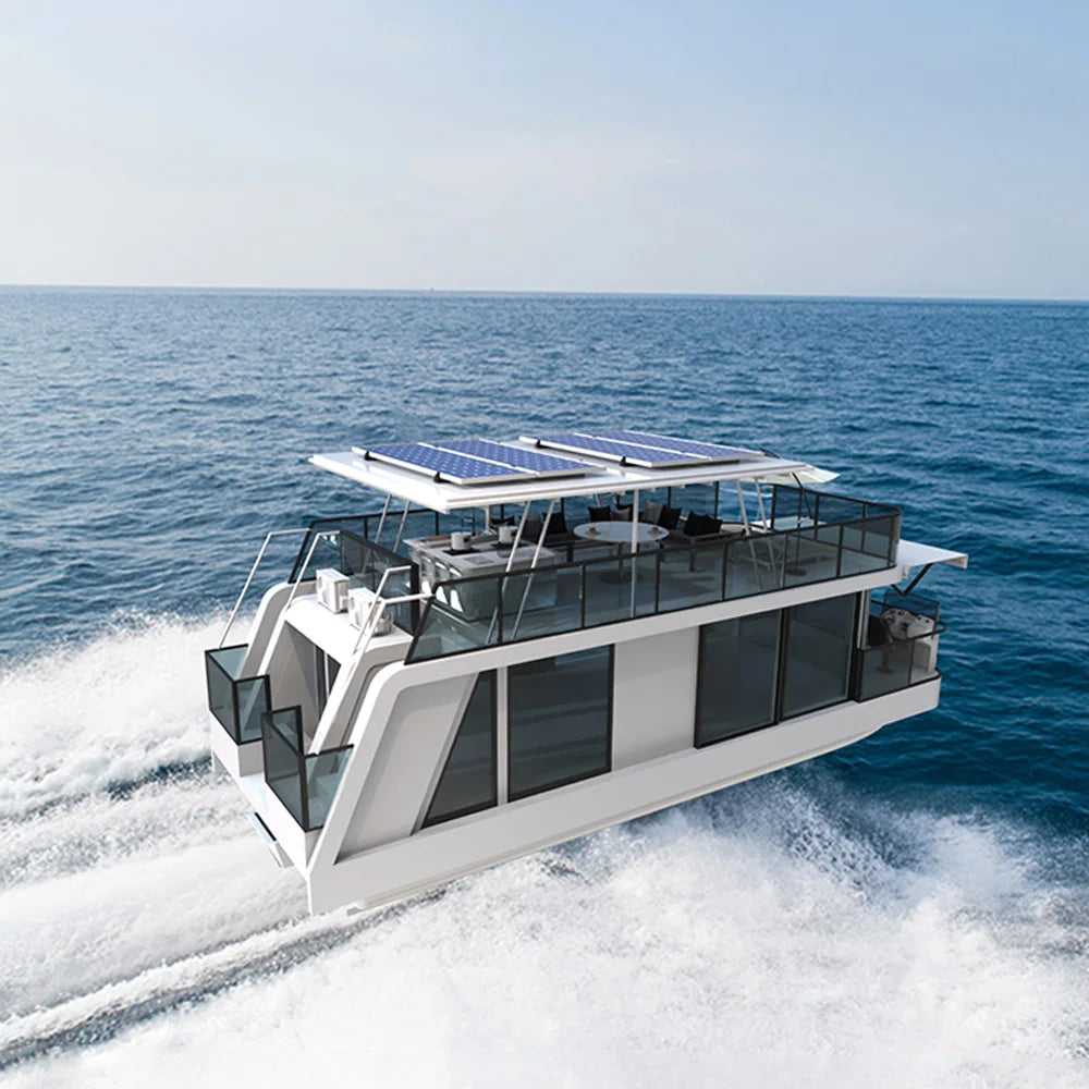 New Design Water Floating House Boat Luxury Aluminum Floating Boat for Sale